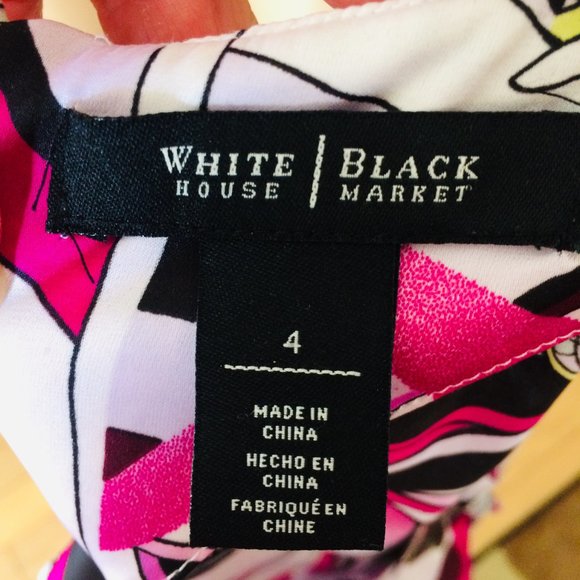 WHBM Multi Colored Top, Size 4 - Picture 5 of 8